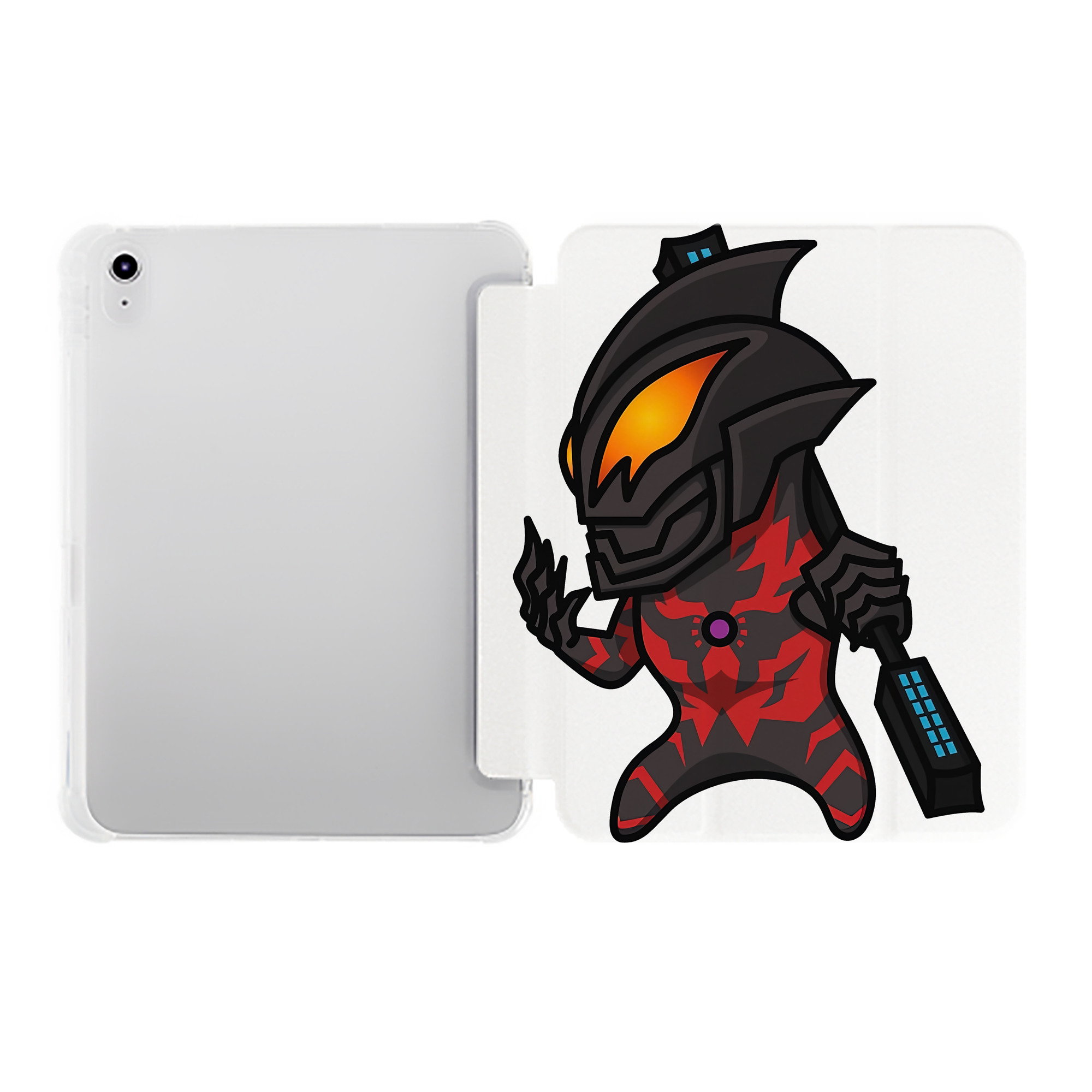 （画像用） ウルトラマン Ultraman IPad ケース ペン収納付き 三つ折りスタンド PUレザー×シリコン 対応機種9.5/10.5/10.9インチ